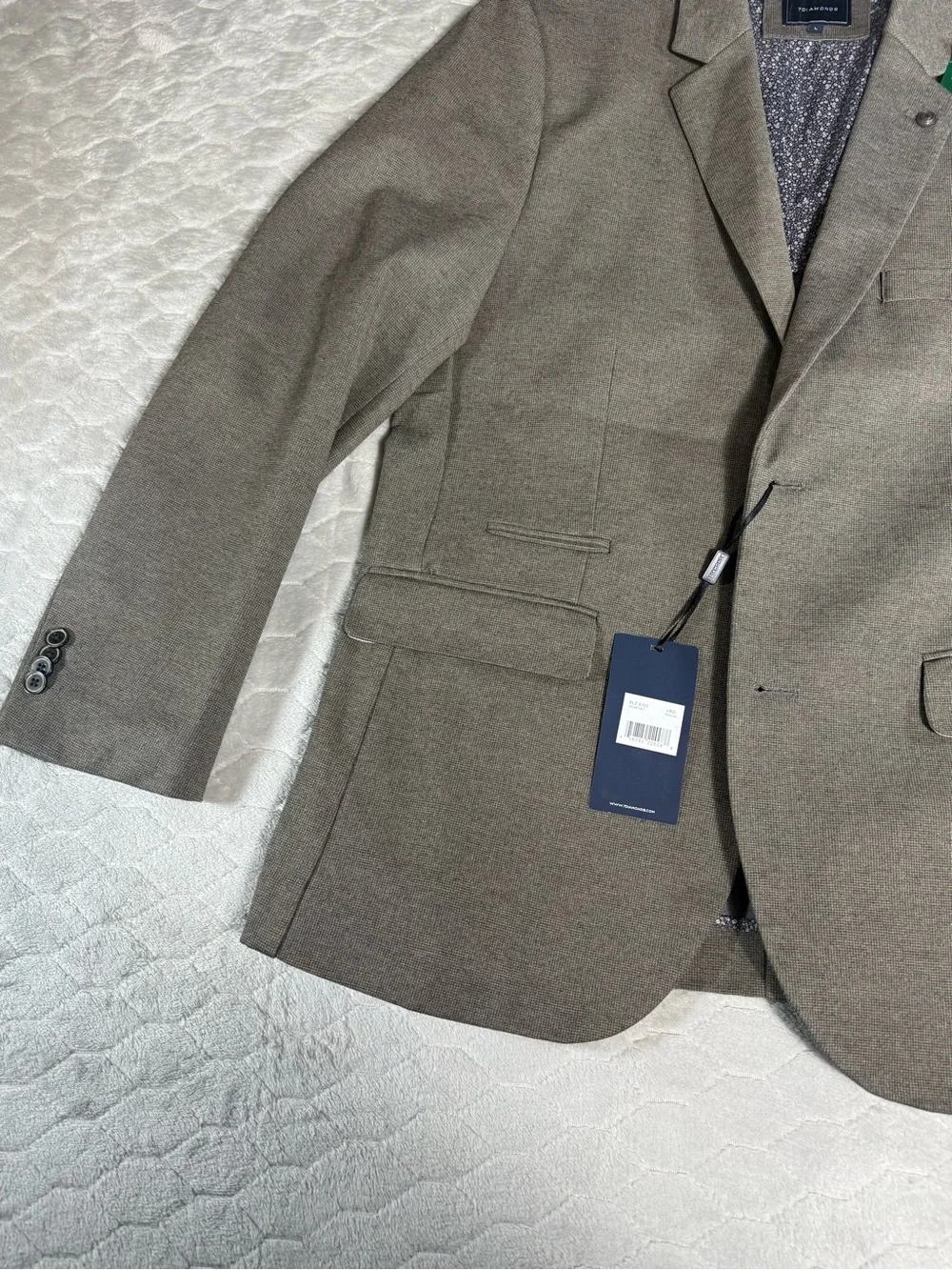 7 Diamonds Newport Blazer Brown Large NWT Modern Sport Coat